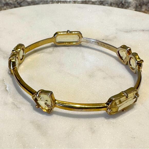 kate spade Jewelry - Kate Spade - Vegas Jewels bangle bracelet with pale yellow crystal stones, EUC
